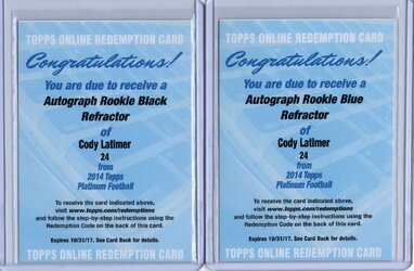 101. Cody Latimer, 2014 Topps Platinum, Auto Blue &  Auto Black Redemptions.jpg