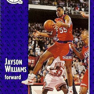 1991-92 Fleer Jayson Williams Pippen behind.jpg