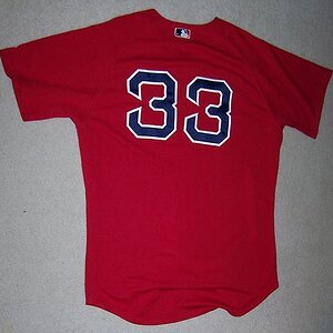 Jason Varitek 2009 Red Sox Alternate Game-Used Jersey Back.jpg