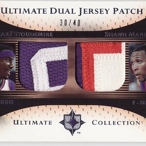 A Stoudemire & S Marion 2005-06 Ultimate Collection Patches Dual #30-40 Beckett Value $30.jpg.JPG